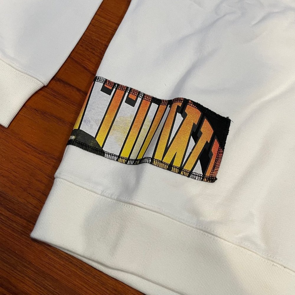 New Chinatown Market Patchwork White Sweaters Sz … - image 2